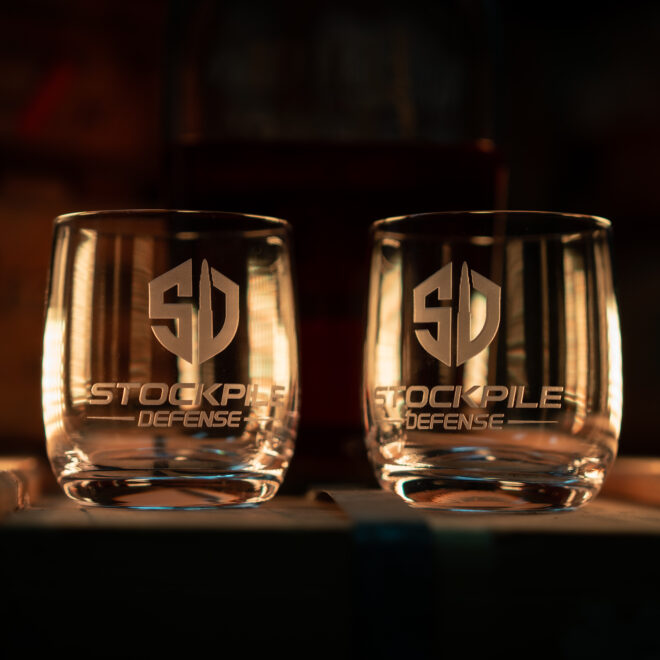 Stockpile Branded Crystal Whiskey Glass | Stockpile Defense